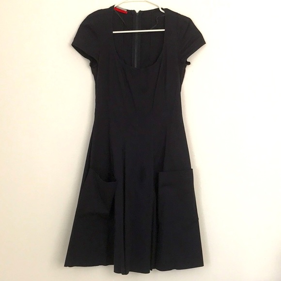 Prada | Dresses | Prada Navy Cotton Aline Dress | Poshmark